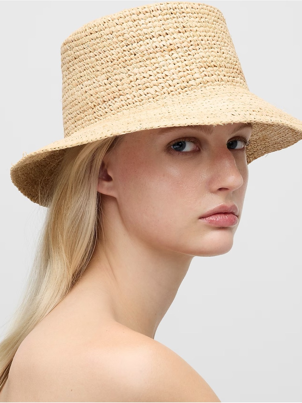 J. Crew Raffia Bucket Hat S/M
